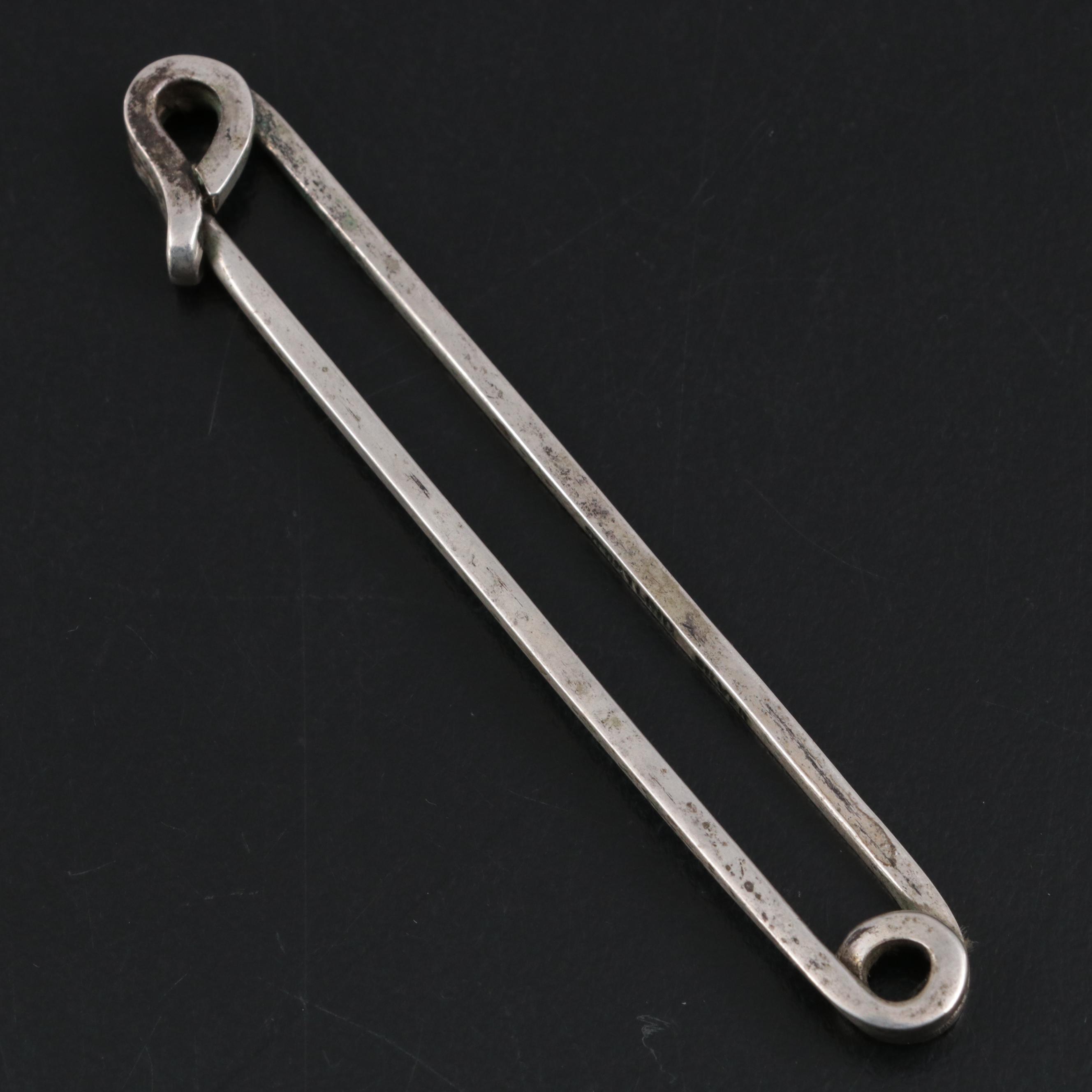 Mexican Sterling Silver Oversized Safety Pin EBTH