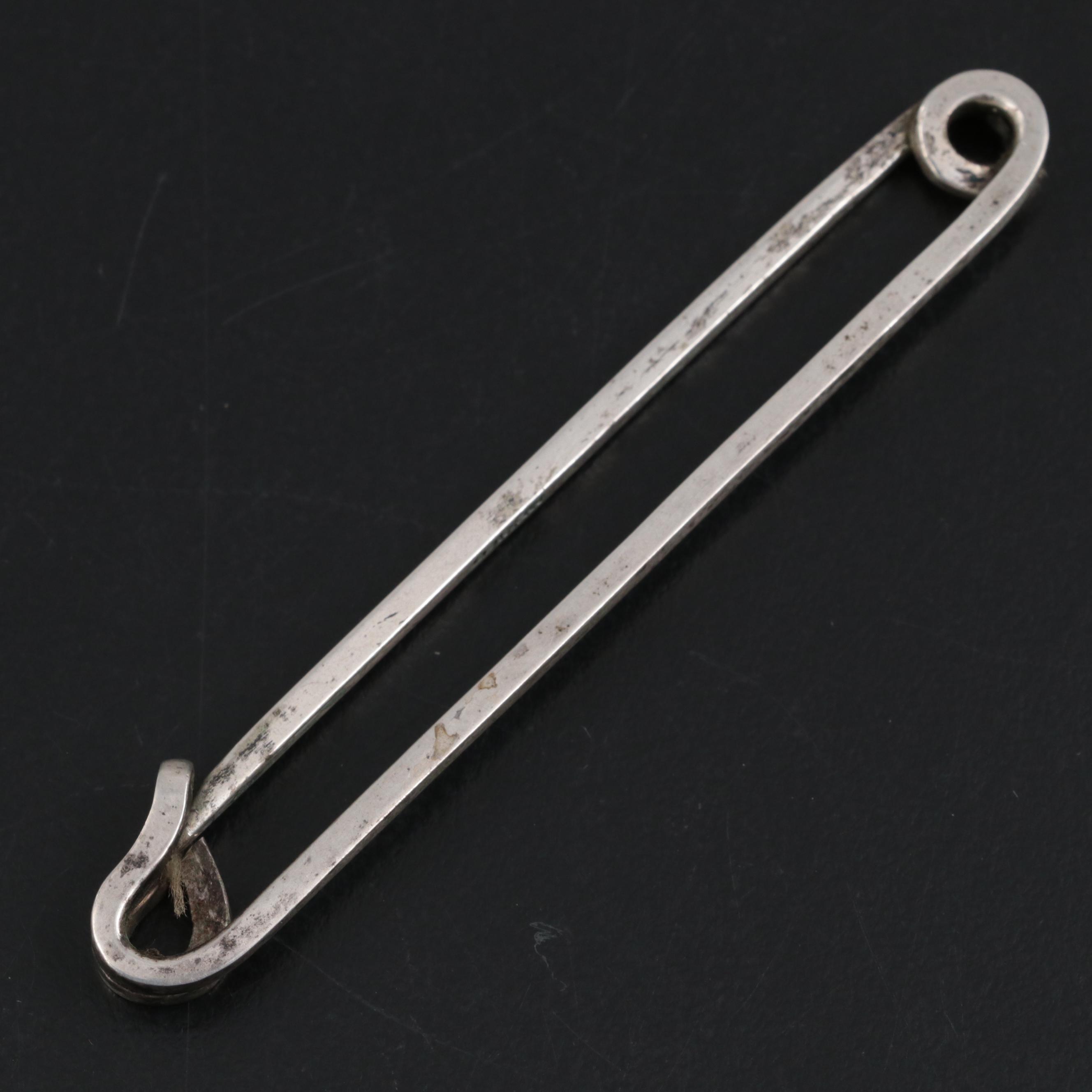 Mexican Sterling Silver Oversized Safety Pin EBTH