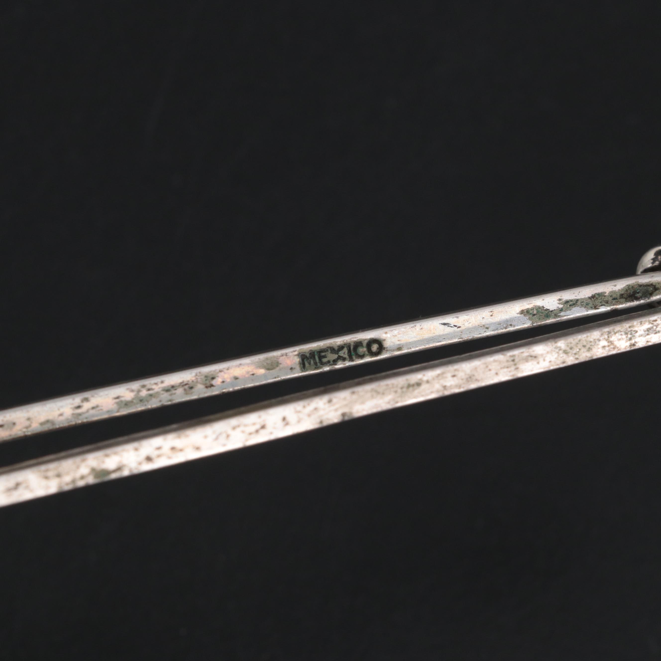 Mexican Sterling Silver Oversized Safety Pin EBTH