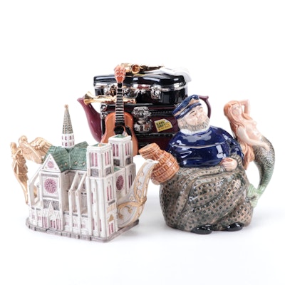 Fitz and Floyd Notre Dame Cathedral and Other Figural Teapots