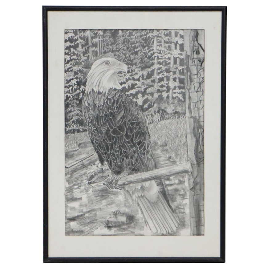 Bill Gregory Graphite Drawing of an Eagle