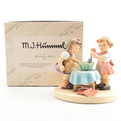 M.J. Hummel "Baking a Cake" Porcelain Figurine with Original Packaging
