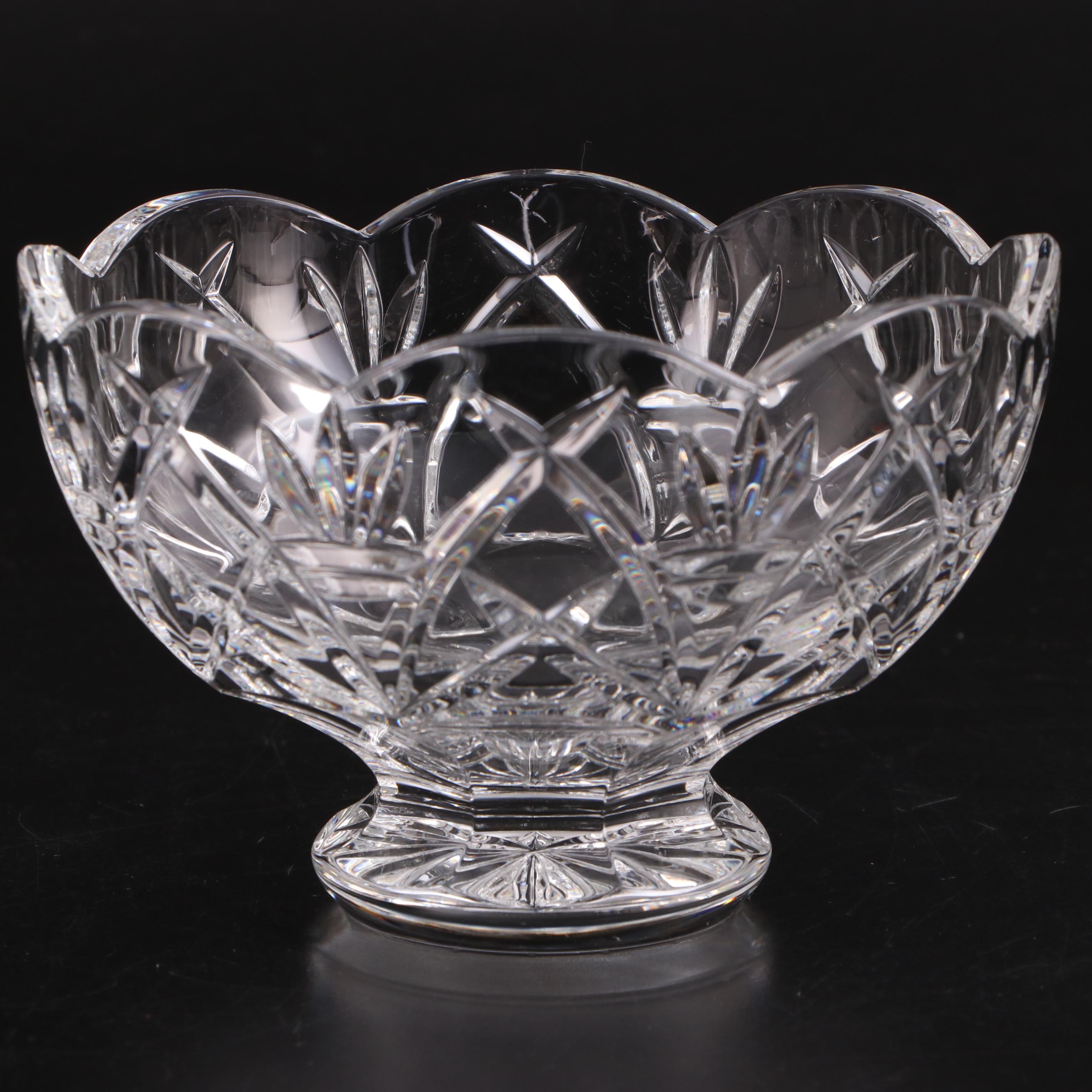 Waterford Crystal Compote, Footed Bowl, and "Fleurology" Flower and