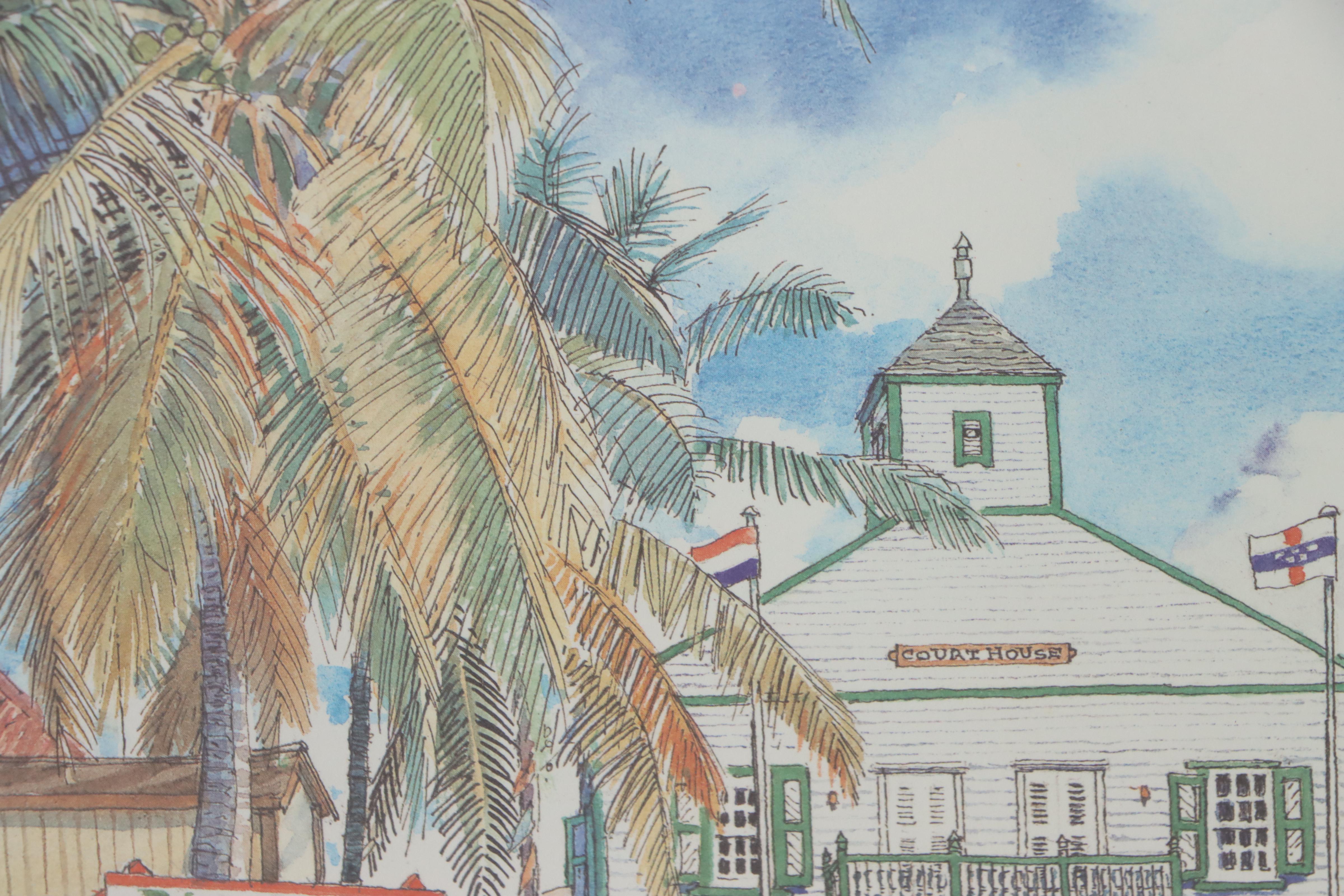 Jill Walker Offset Lithograph "The Old Court House" EBTH