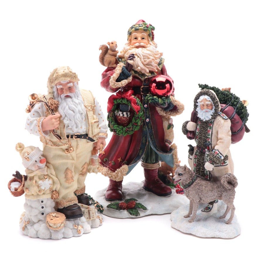 Pipka Memories of Christmas and Other Resin Santa Claus Figurines