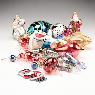 Christopher Radko, Fitz and Floyd and Egyptian Glass Christmas Ornaments