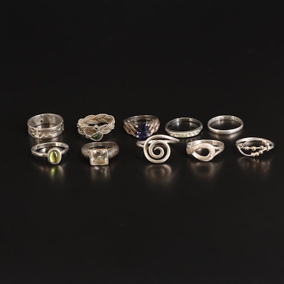 Kiwi, Sterling, Peridot and Tanzanite Featured in Ring Collection