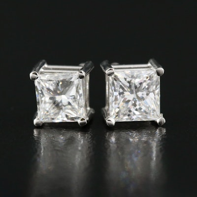 Platinum 2.34 Lab Grown Diamond Stud Earrings with IGI Reports