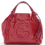 Gucci Soho Interlocking Logo Patent Leather Shoulder Bag