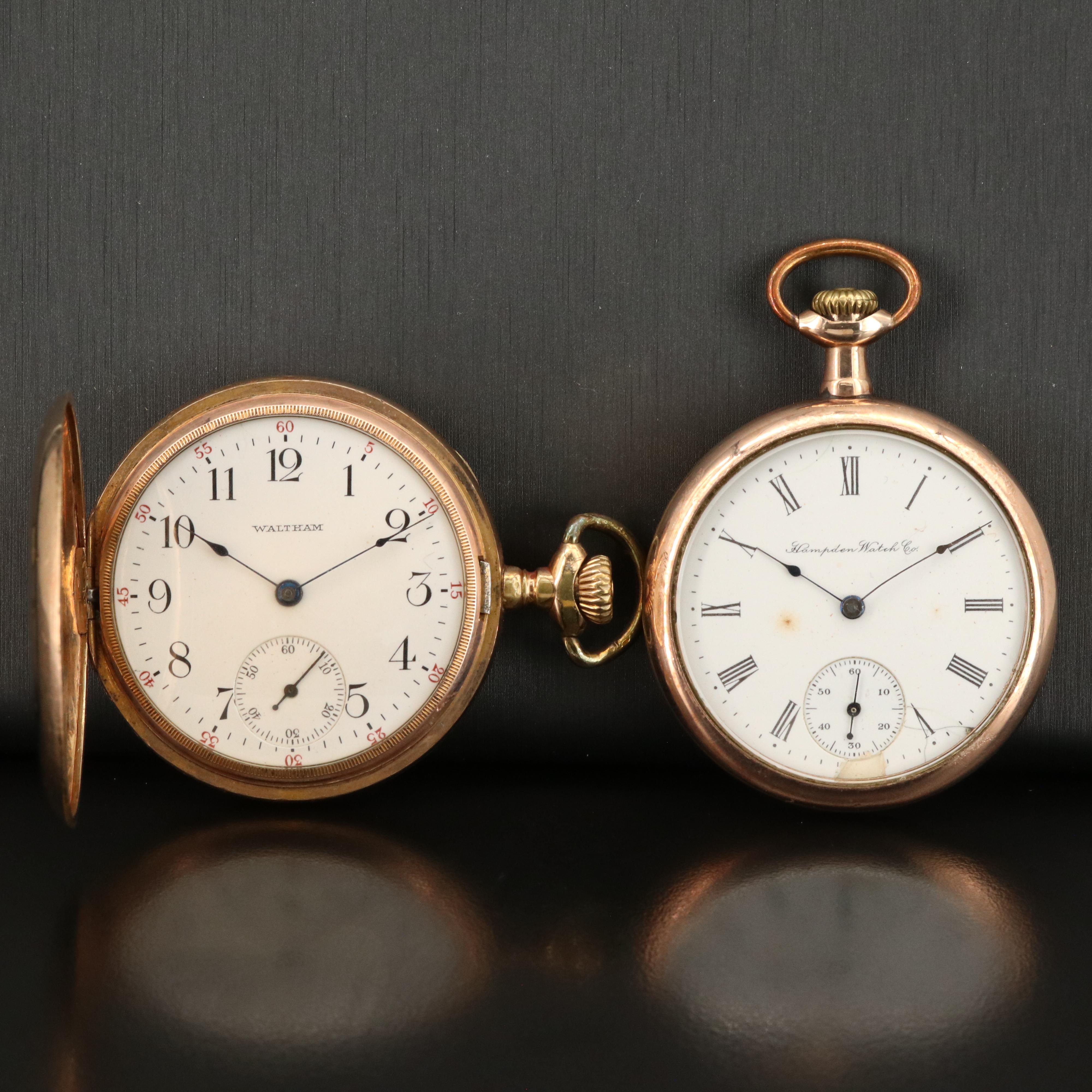 1903 Waltham and 1904 Hampden Pocket Watches EBTH