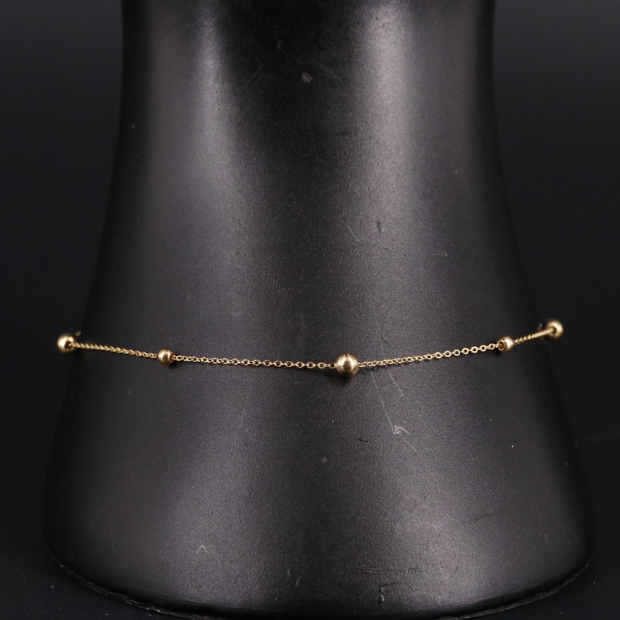 14K Saturn Chain Bracelet