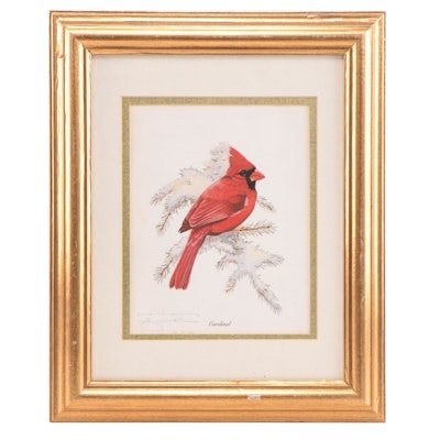 John Oliver Offset Lithograph "Cardinal"