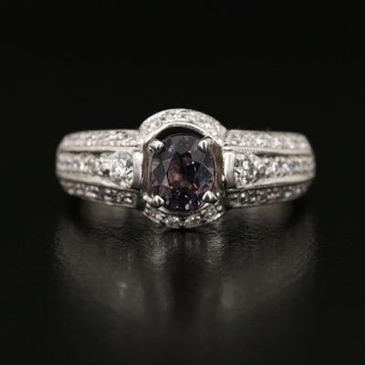 18K Spinel and Diamond Ring