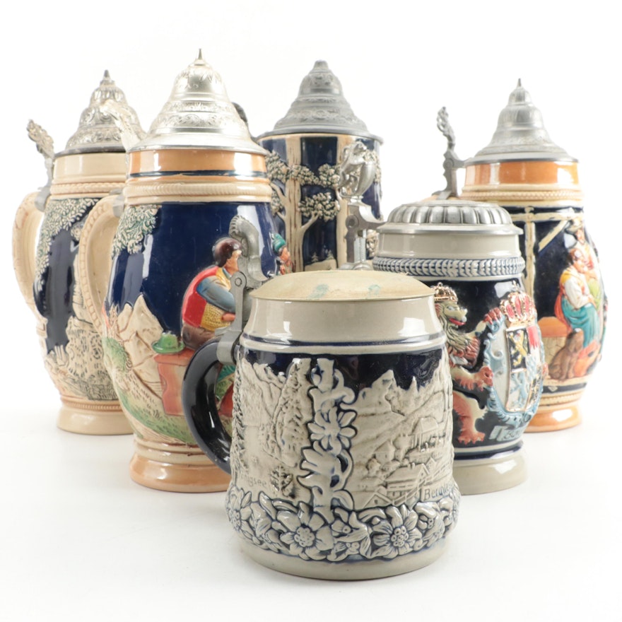 Marzi & Remy, Domex with Other German Ceramic Beer Steins