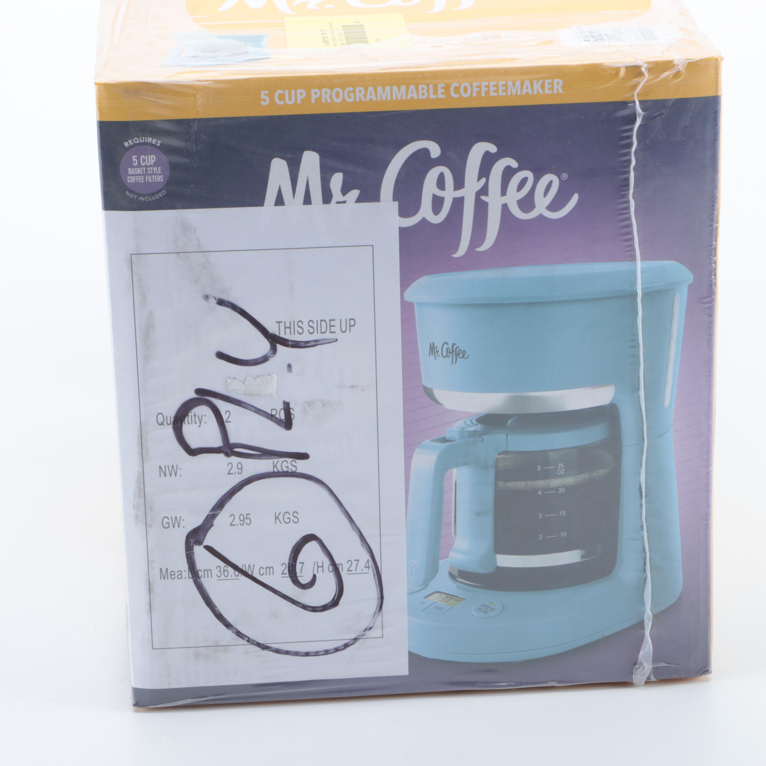 Mr. Coffee FiveCup Programmable Coffee Makers EBTH