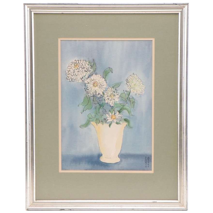 Joyce Attee Floral Still Life Watercolor Painting