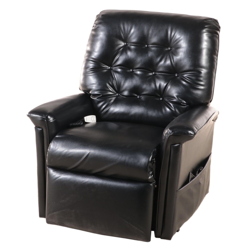 Pride Mobility Button-Tufted Faux Leather Lift Chair