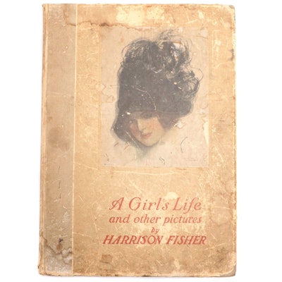 First Edition "A Girl's Life and Other Pictures" Folio by Harrison Fisher, 1913