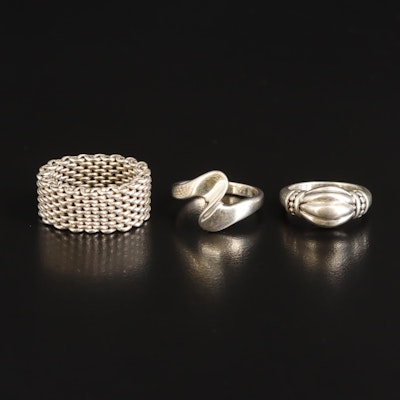 Sterling Rings Including Mesh Band