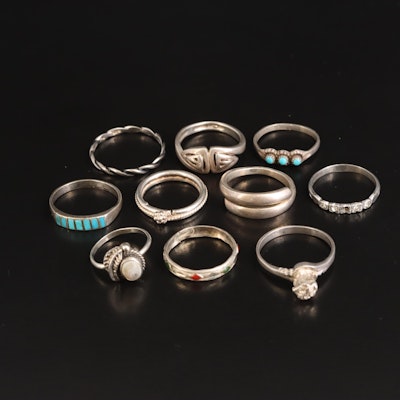 Sterling Rings Including Turquoise and Cubic Zirconia