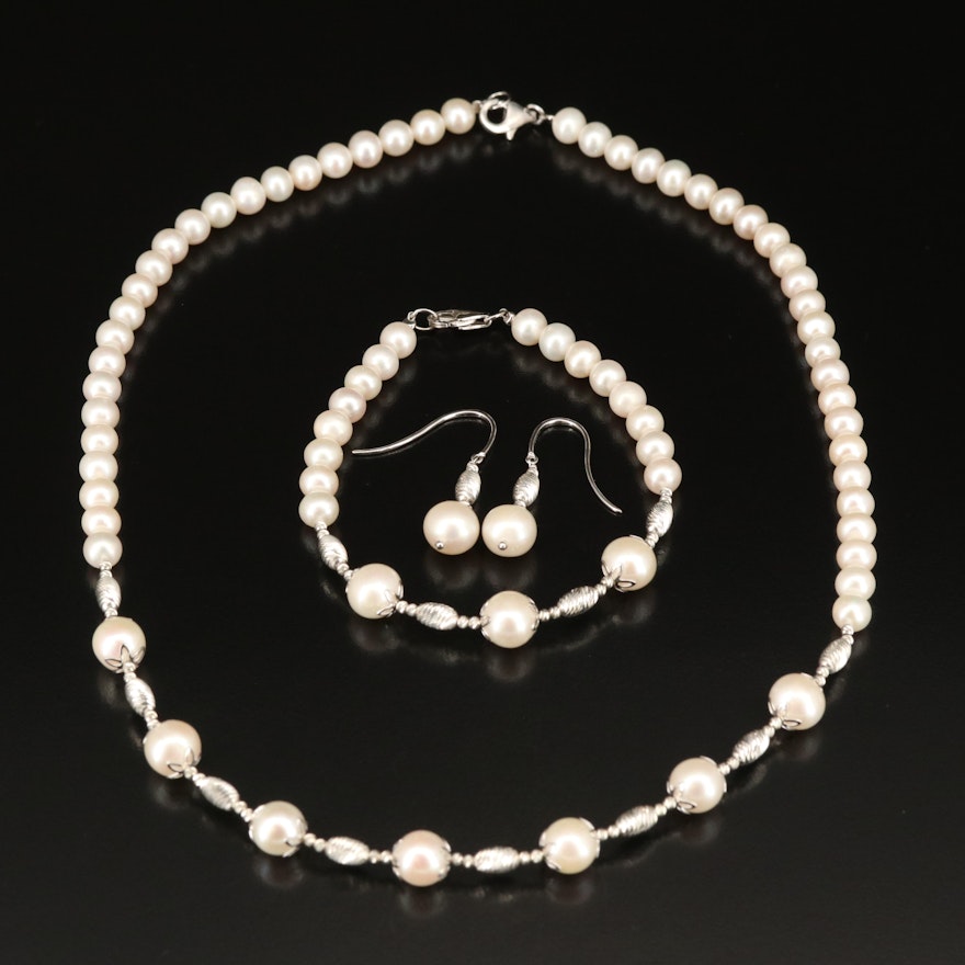 Pearl Jewelry Set Including Sterling