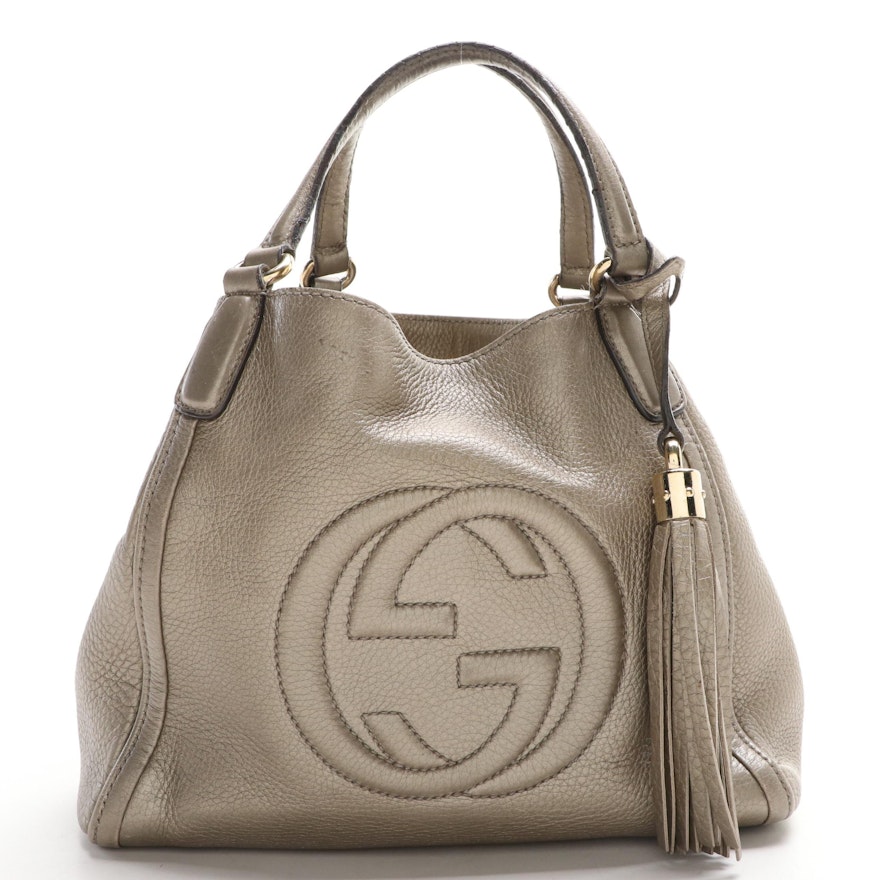 Gucci Soho Metallic Leather Two-Way Bag