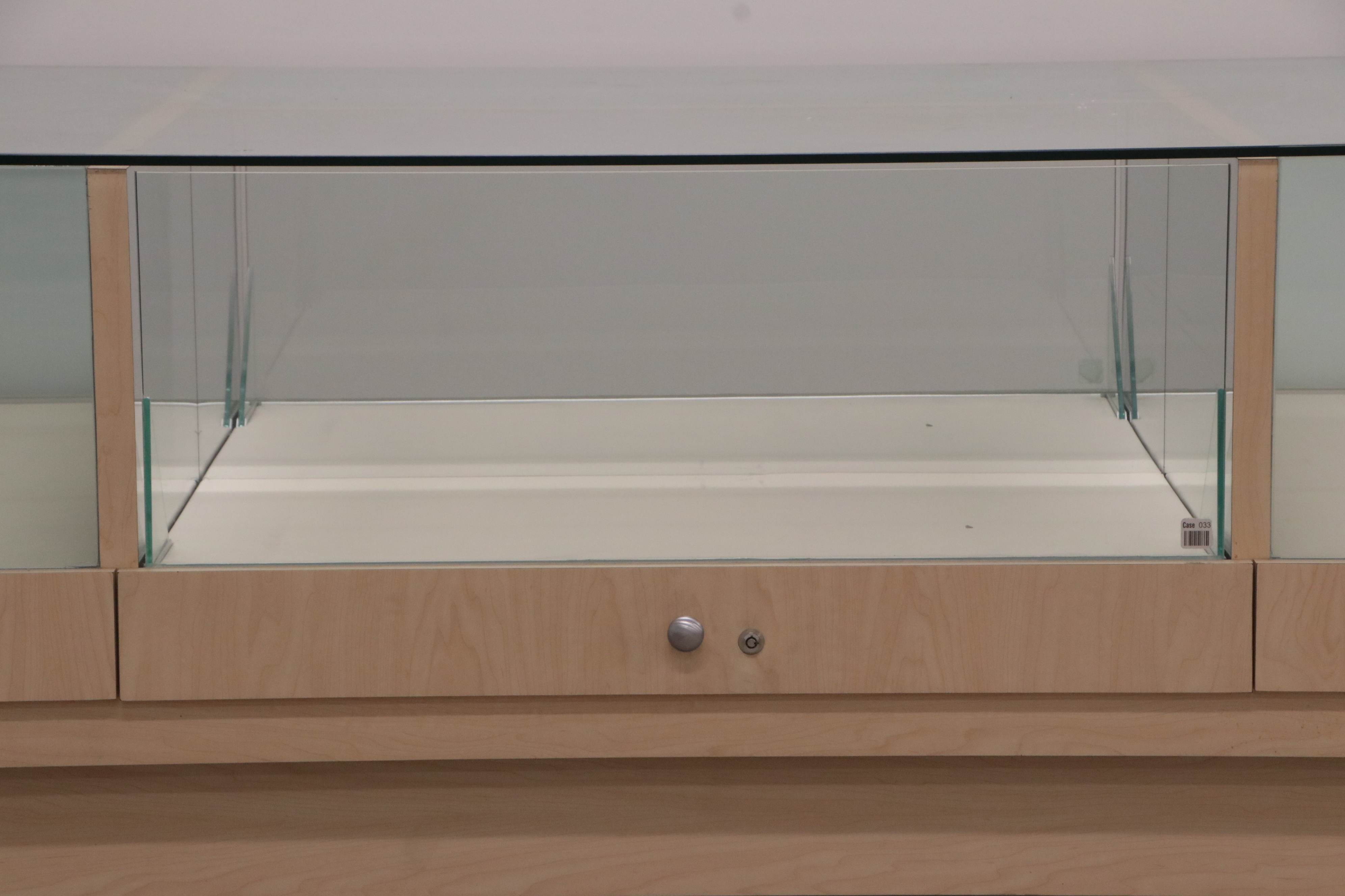 Glass and Engineered Wood Jewelry Display Case Table EBTH