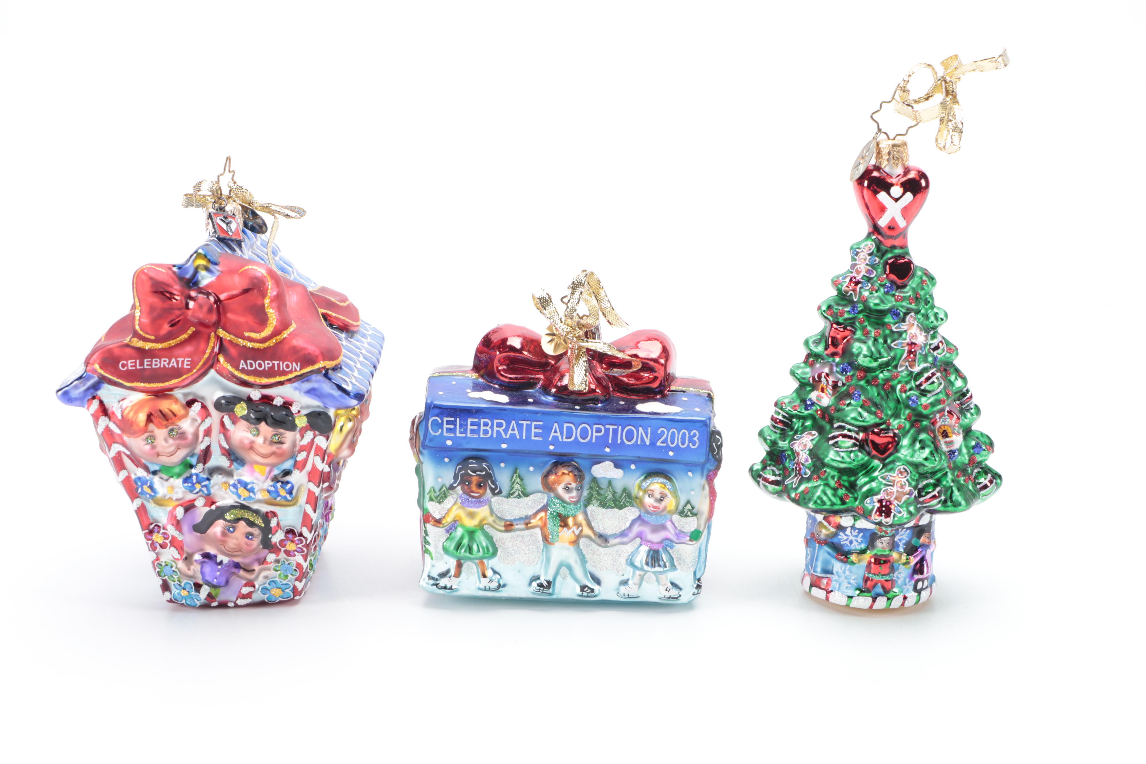 Christopher Radko "Celebrate Adoption" Annual Ornaments with Ornament