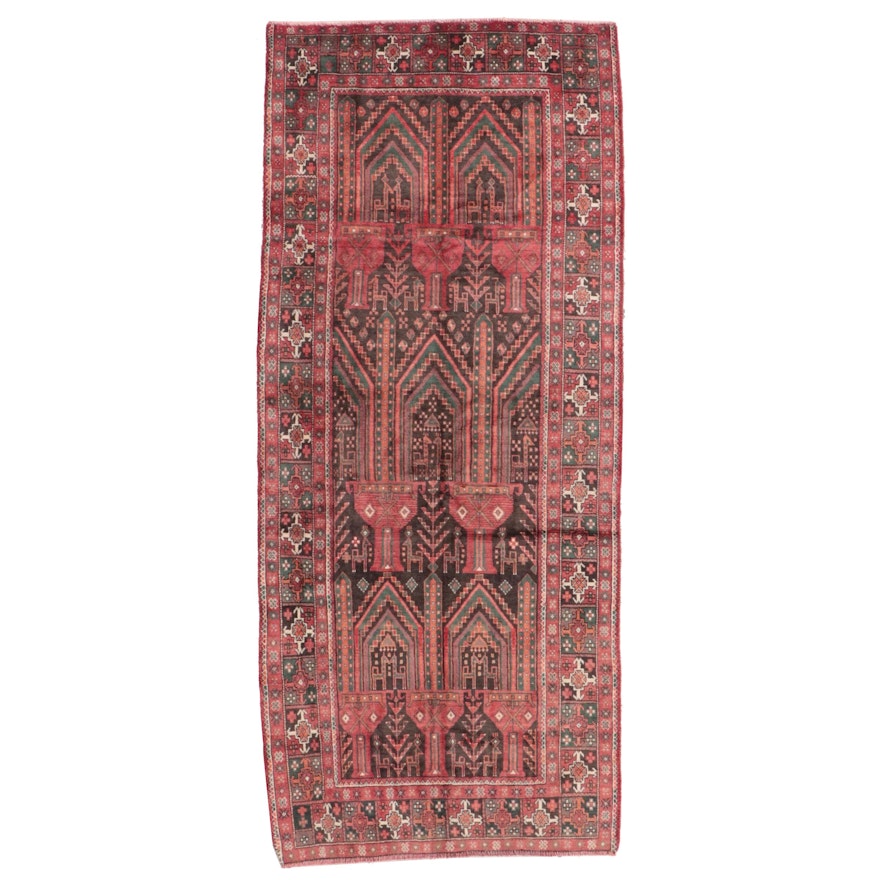 3'10 x 9' Hand-Knotted Persian Afshar Long Rug