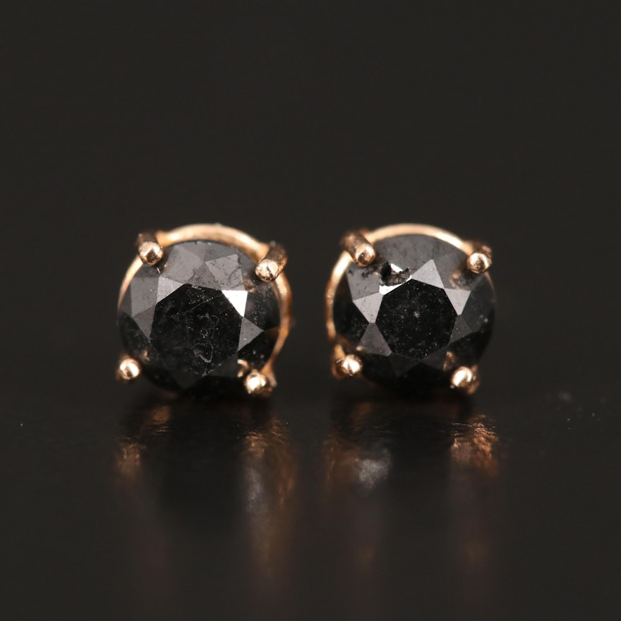 14K Rose Gold 0.75 CTW Diamond Stud Earrings