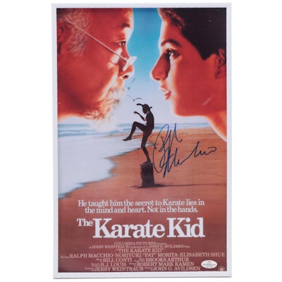 Ralph Macchio Signed "The Karate Kid" Movie Poster Giclée in Frame
