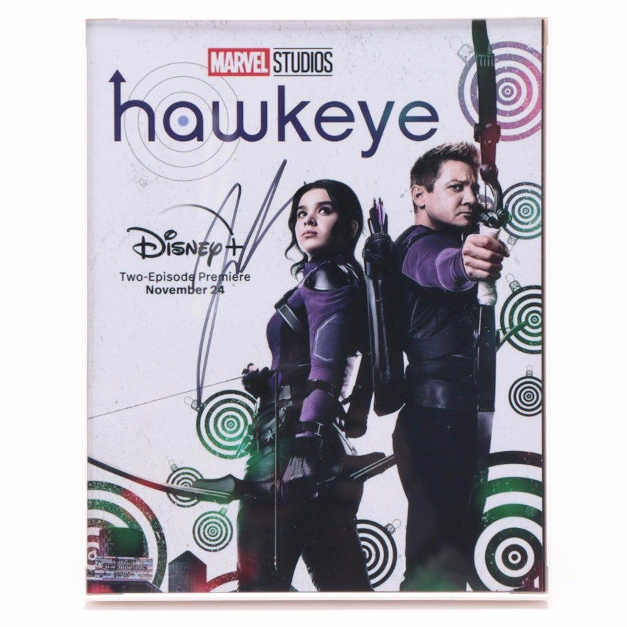 Jeremy Renner Signed "Hawkeye" Movie Poster Giclée in Frame
