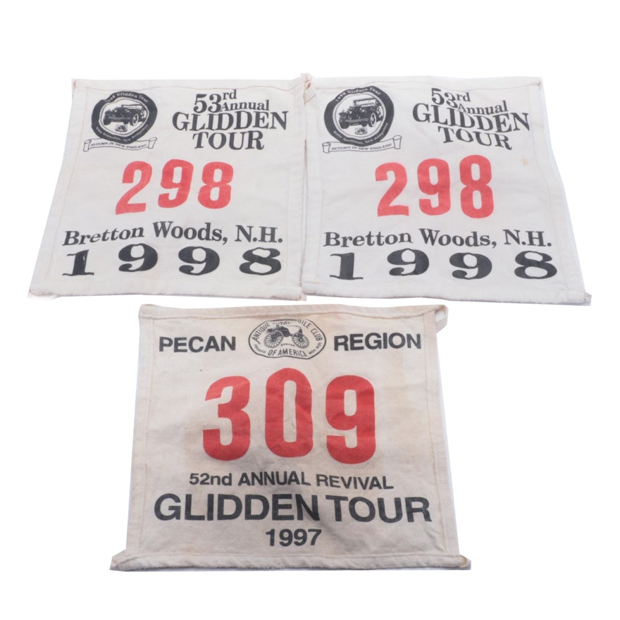 Glidden Tour and Founders Tour Automobile Banners, Late 20th Century