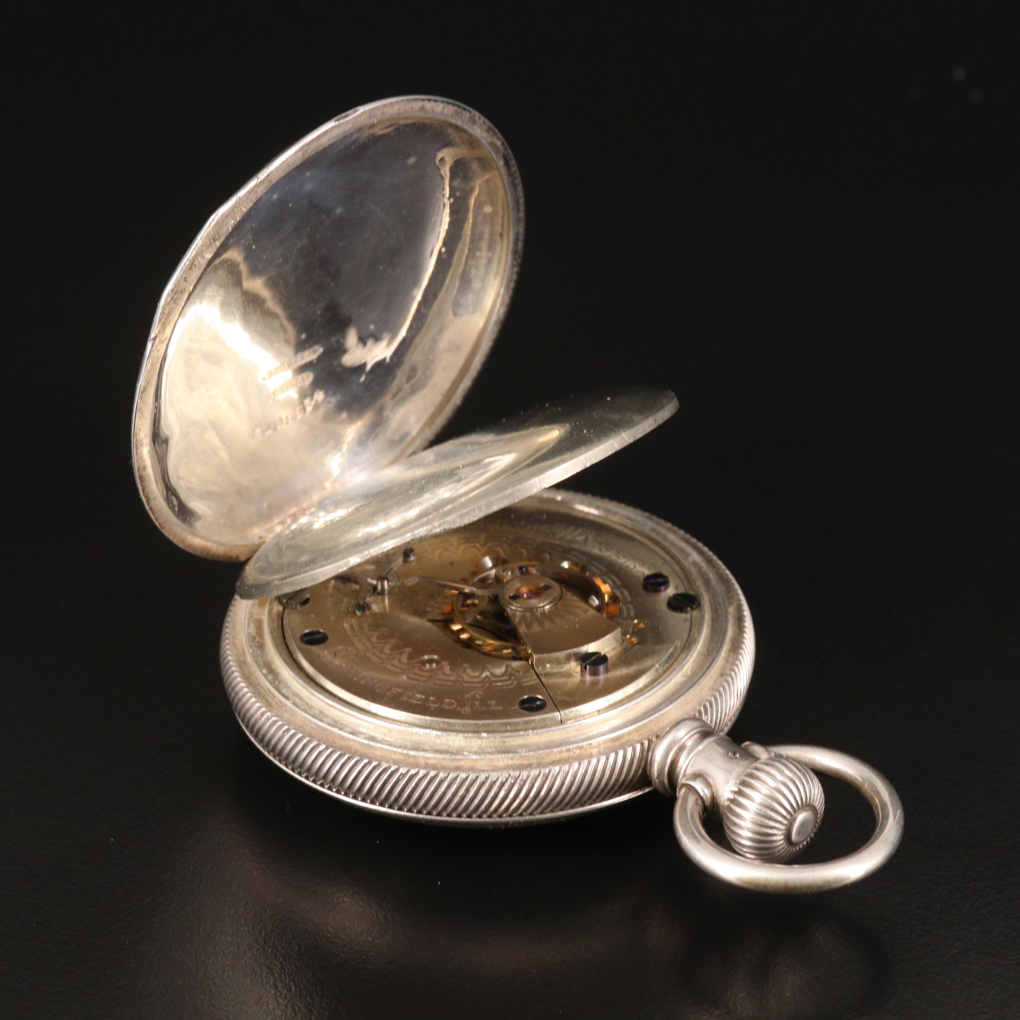 1891 Illinois Coin Silver Pocket Watch EBTH