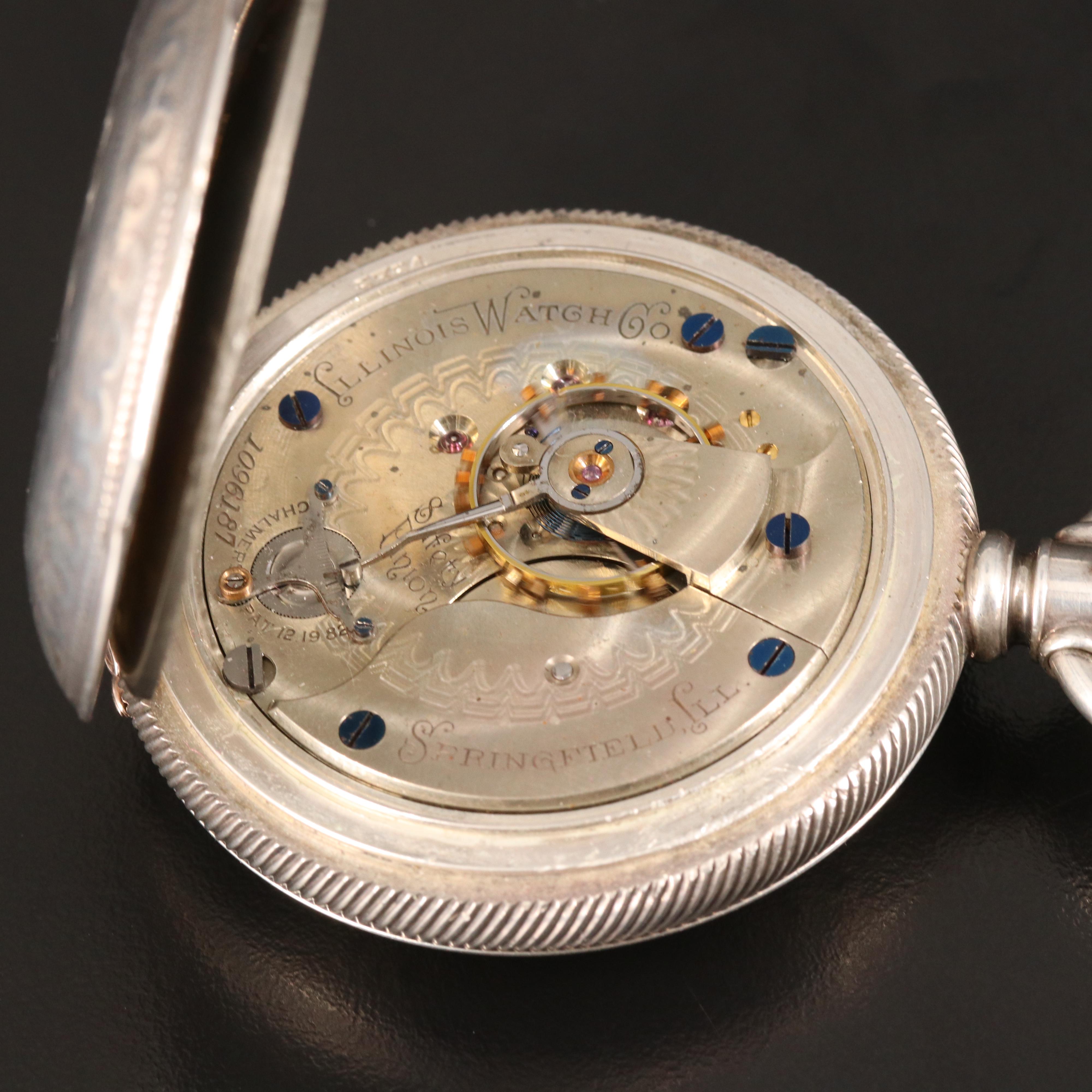 1891 Illinois Coin Silver Pocket Watch EBTH