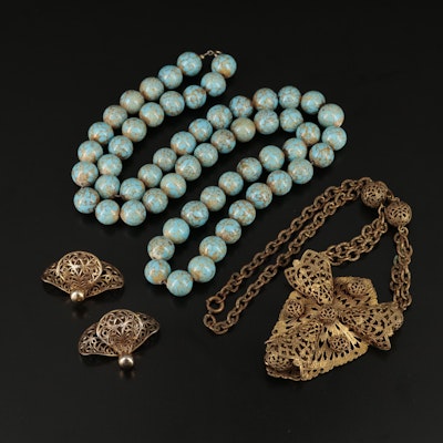 1940s Necklaces and Earrings
