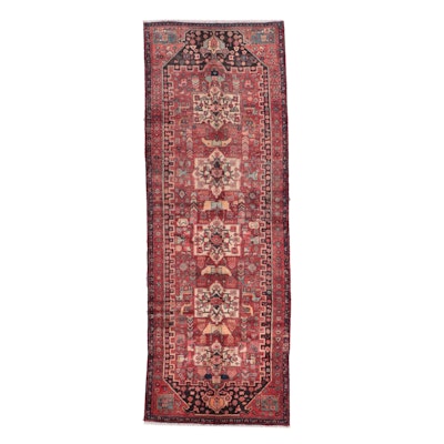 3'11 x 11'1 Hand-Knotted Persian Heriz Long Rug