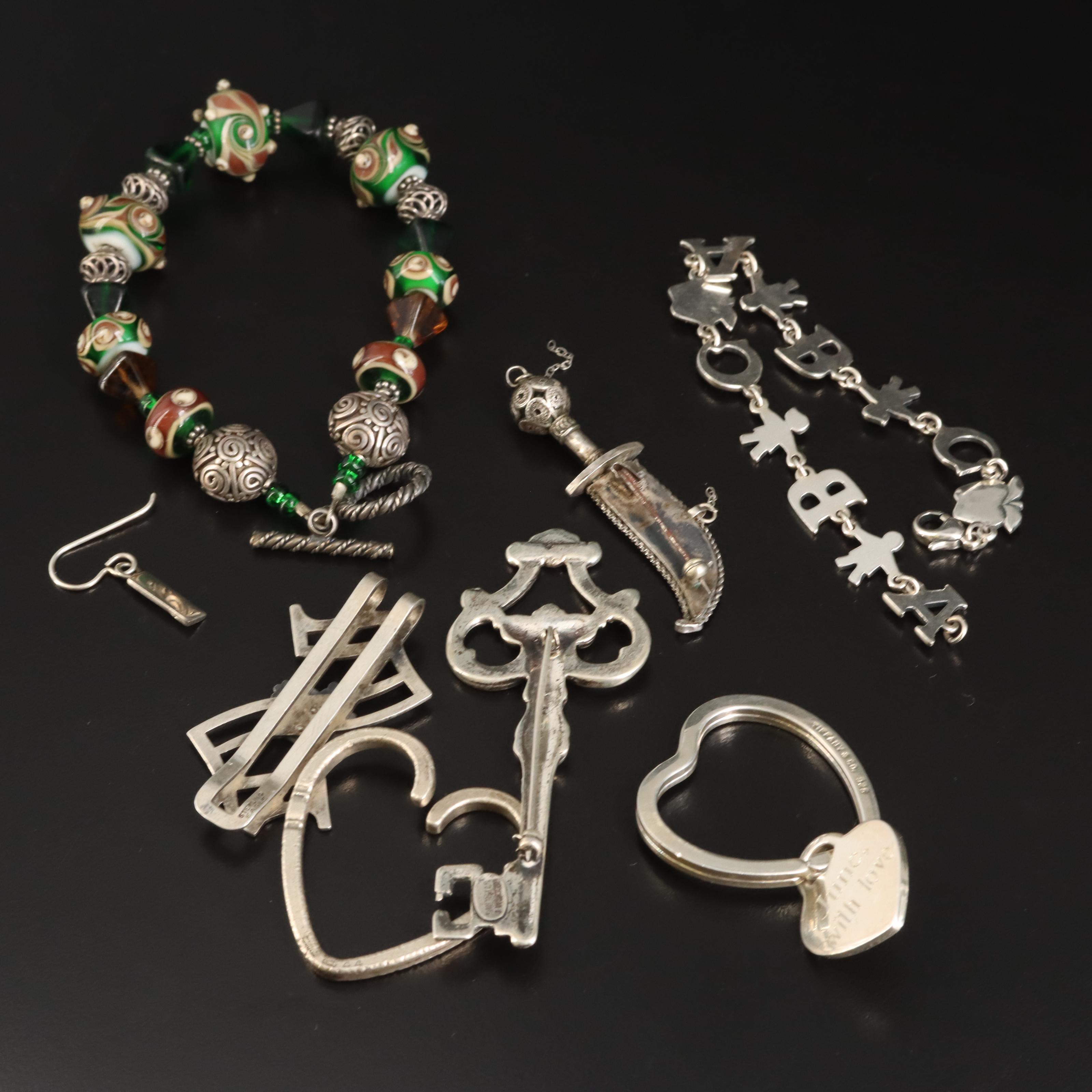 Tiffany & Co. Keychain, Jensen and James Avery Featured in