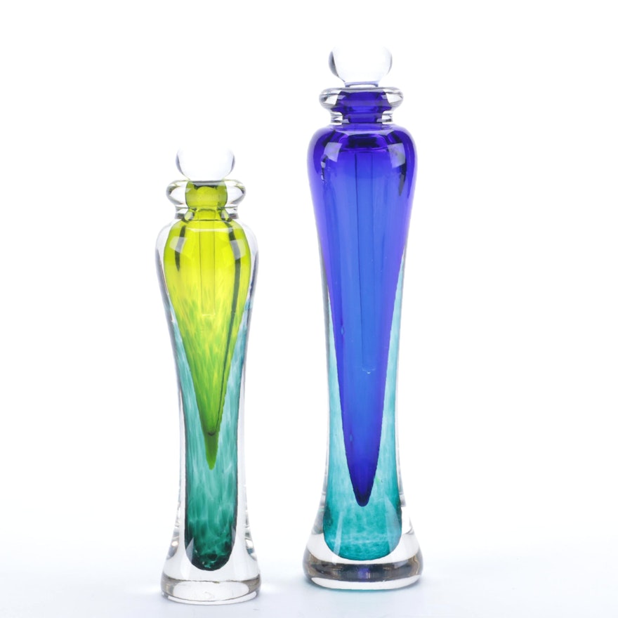 Artist Signed Art Glass Perfume Bottles, 2003–2004