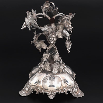 Alexander Macrae of London Rococo Style Sterling Silver Compote, 1858
