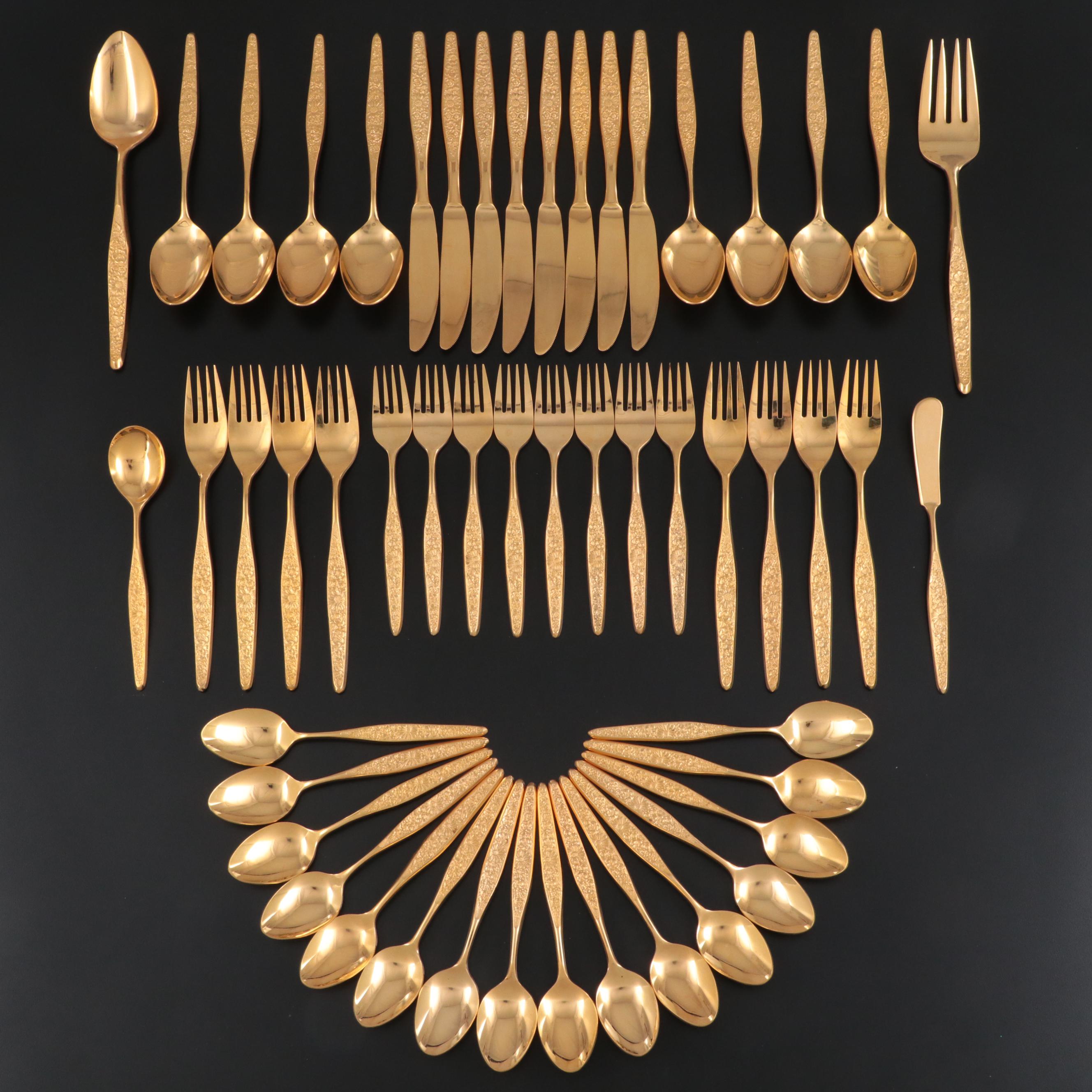 Present VIP "Golden Marguerite" Gold Electroplate Flatware EBTH