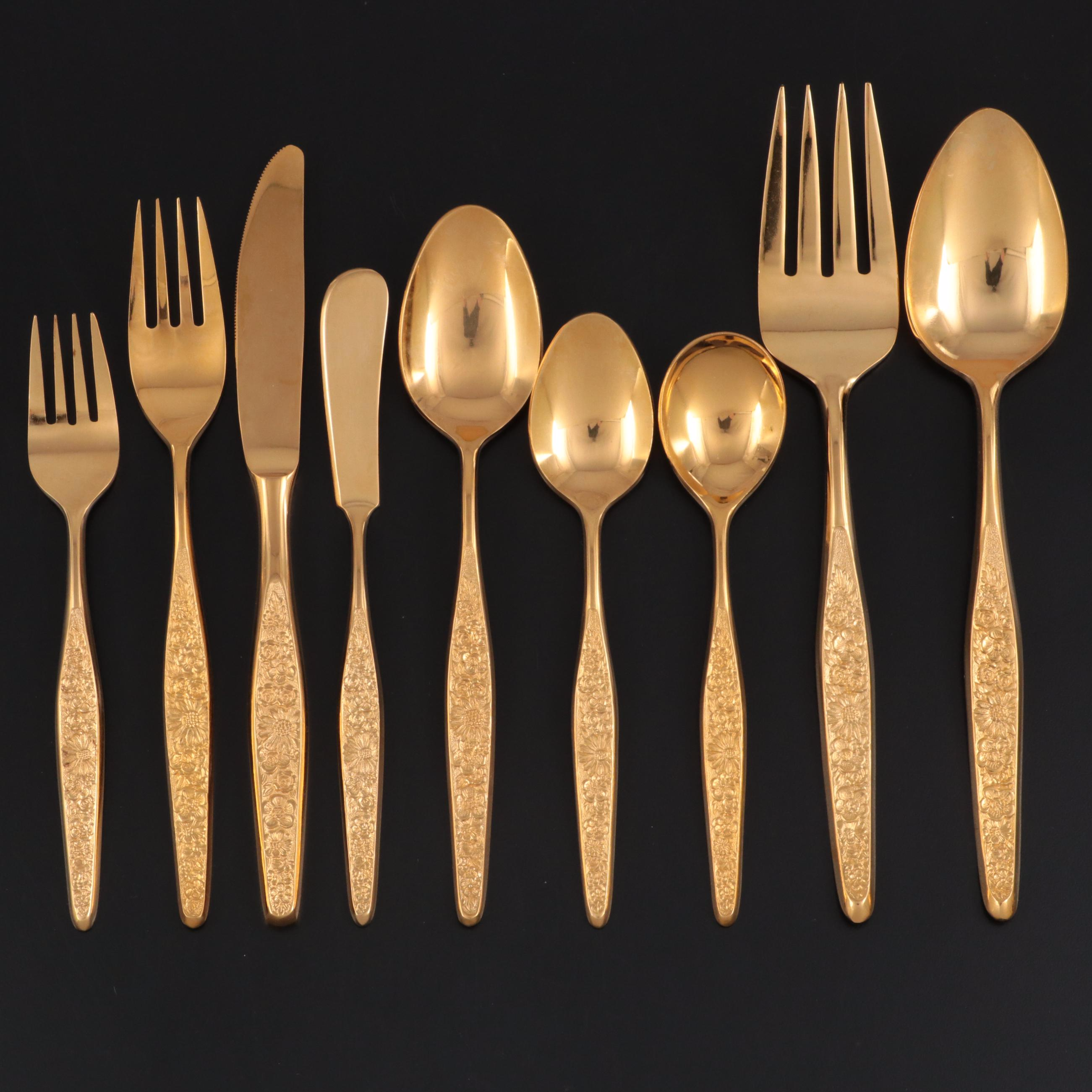 Present VIP "Golden Marguerite" Gold Electroplate Flatware EBTH