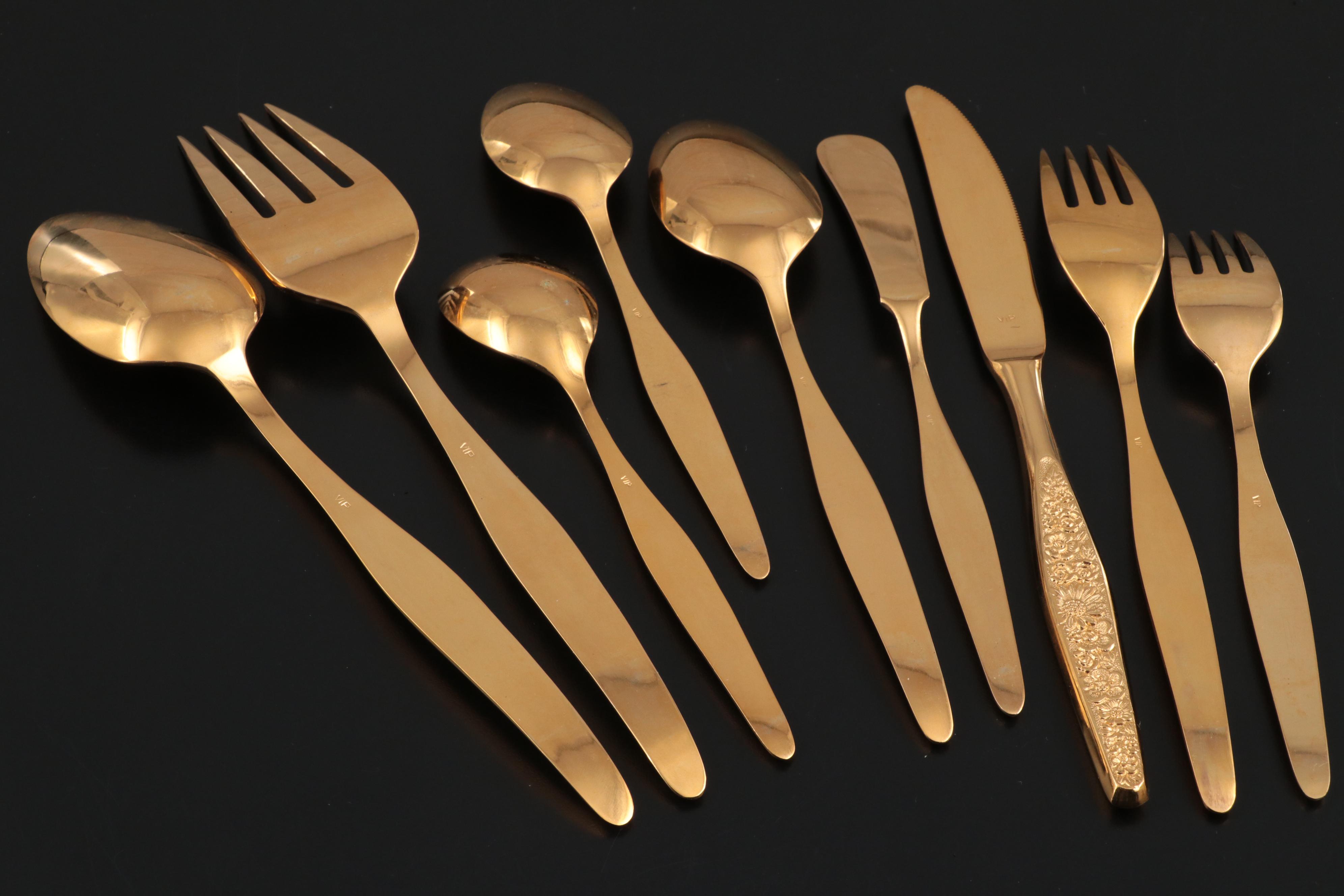 Present VIP "Golden Marguerite" Gold Electroplate Flatware EBTH