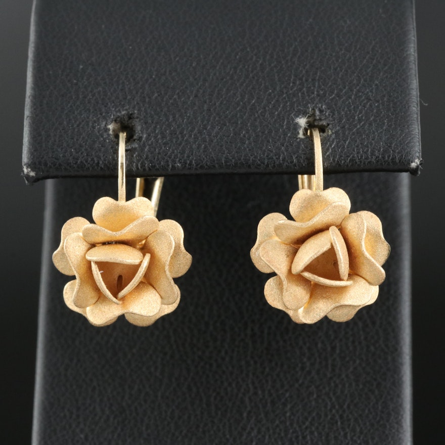14K Flower Earrings