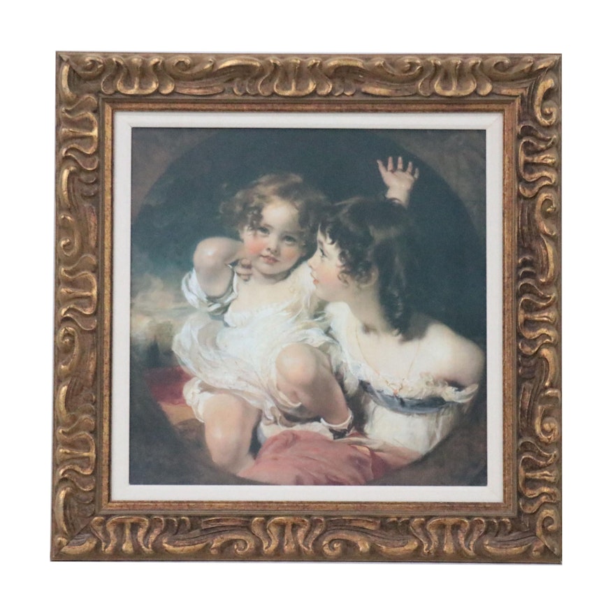 Offset Lithograph After Sir Thomas Lawrence "The Calmady Children"