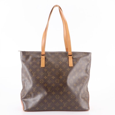 Louis Vuitton Cabas Mezzo Tote Bag in Monogram Canvas and Vachetta Leather