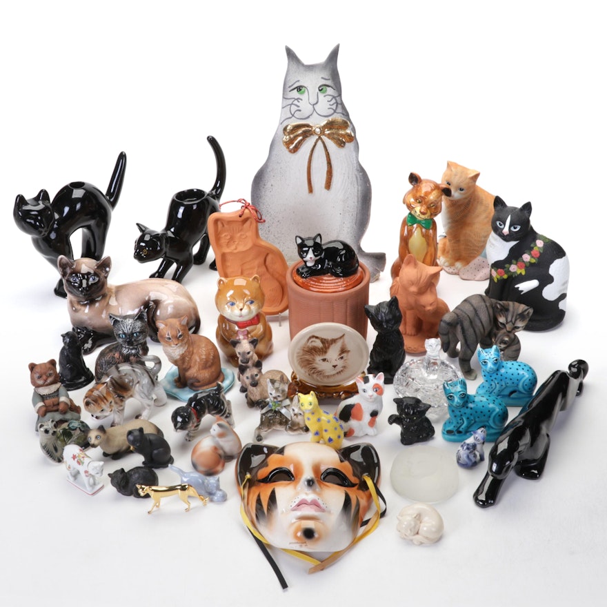 Hand-Painted Cat Figurines Feat. The Franklin Mint, Silvestri, and More
