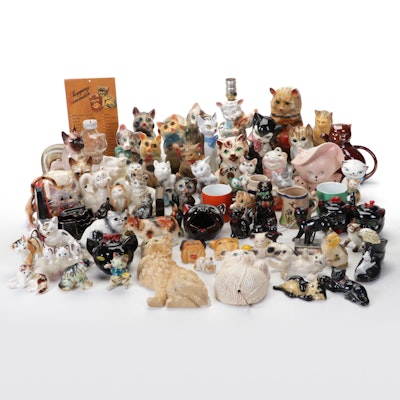 Chalkware, Porcelain, & More Cat Figurines & Decor Feat. Beyer & Bock