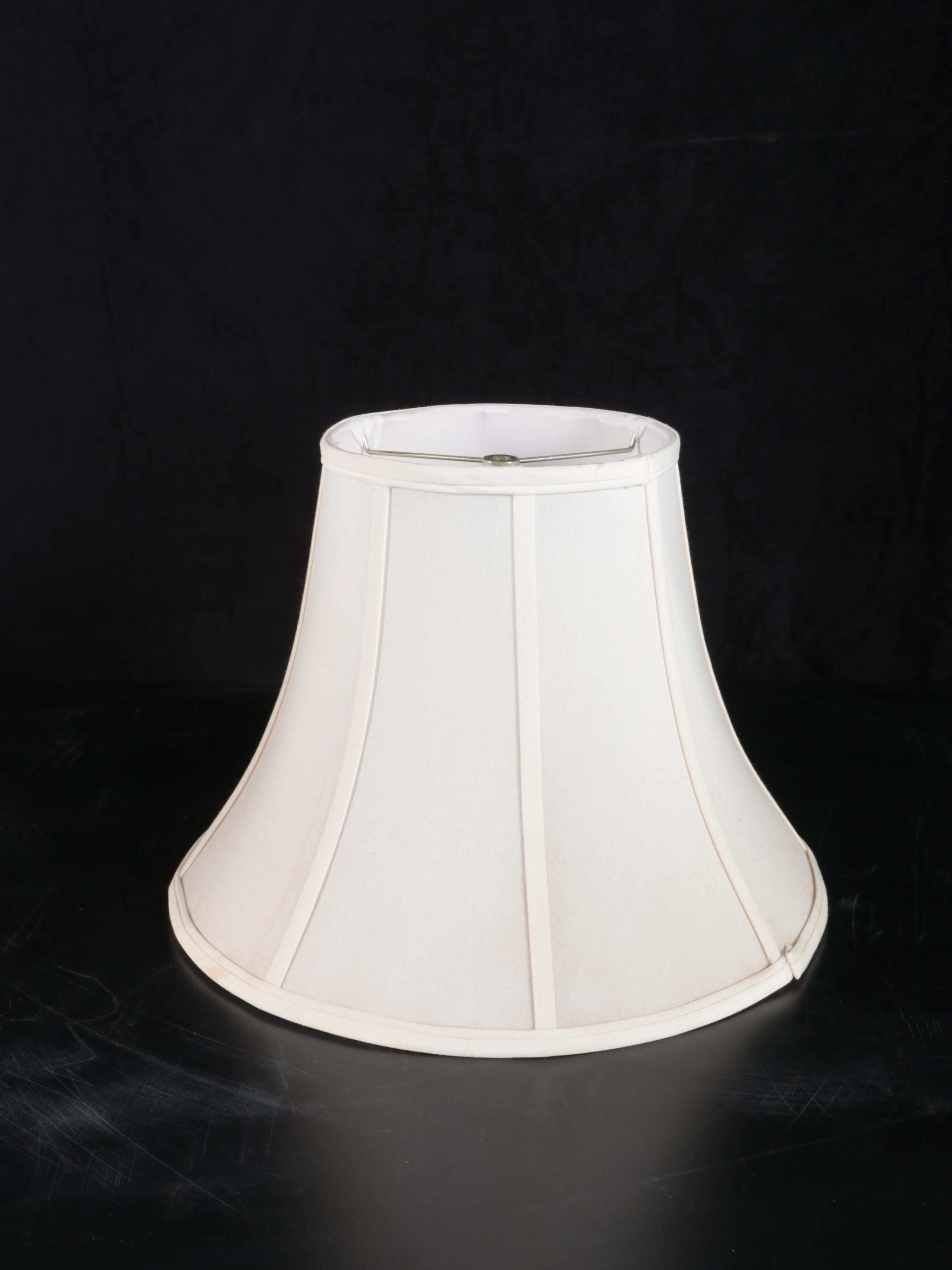 Pair of Neoclassical Style Pressed Glass Pillar Table Lamps, Late 20th