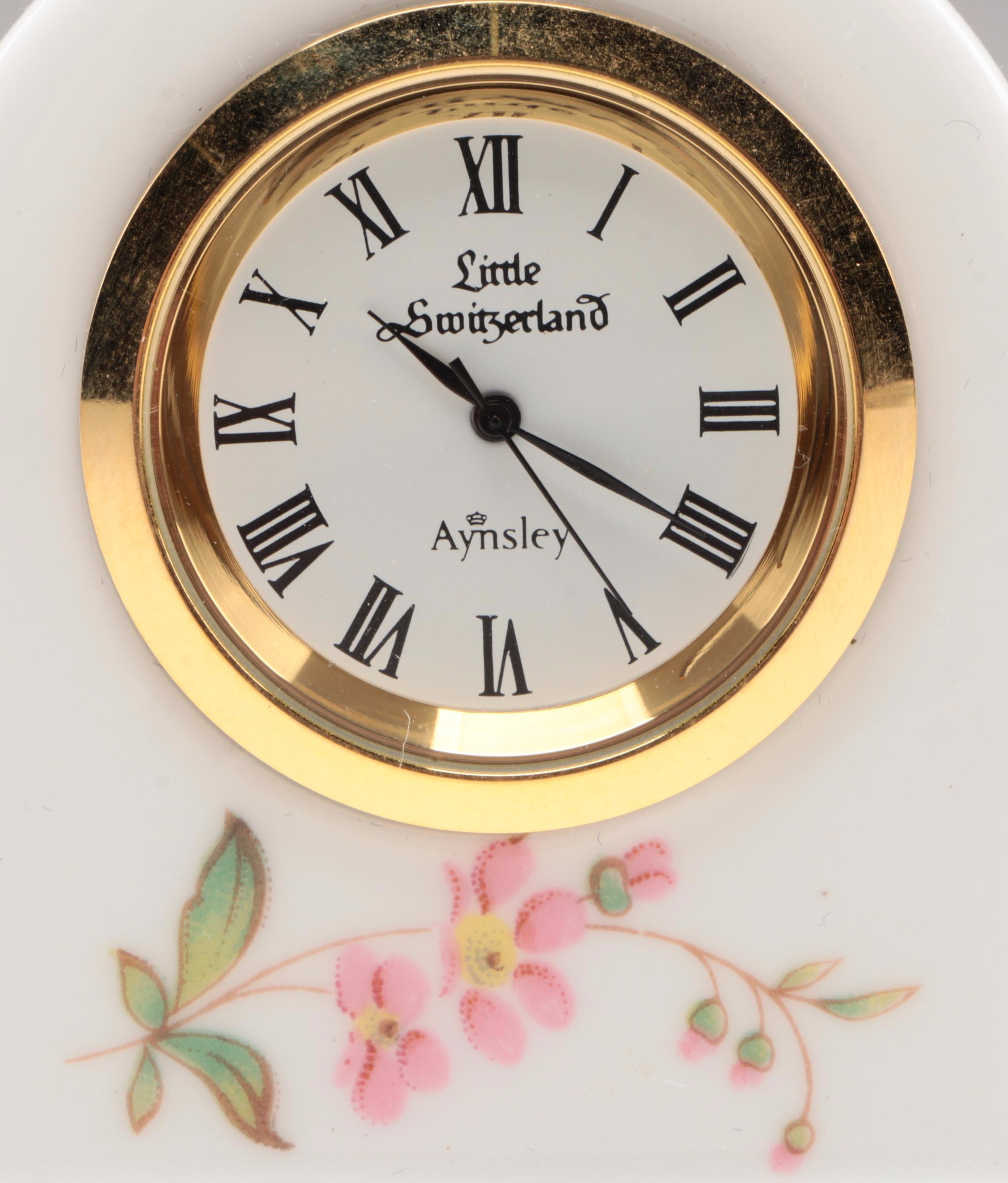 Waterford Crystal "Cottage" Small Mantel Clock with Anysley Bone China